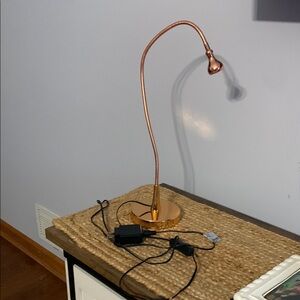 Elegant Copper LED Desk Lamp